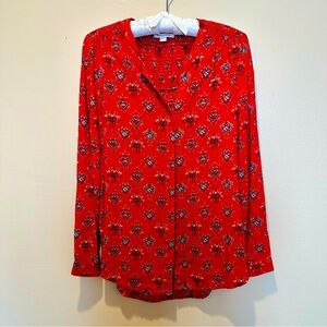 NEW! Super Cute Red Button Down Shirt Size M